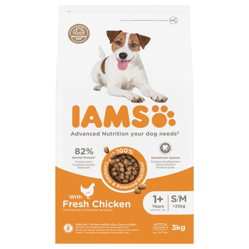 IAMS Advanced Nutrition Adult Small & Medium Pollo Crocchette per cane (Set %: 2 x 3 kg)