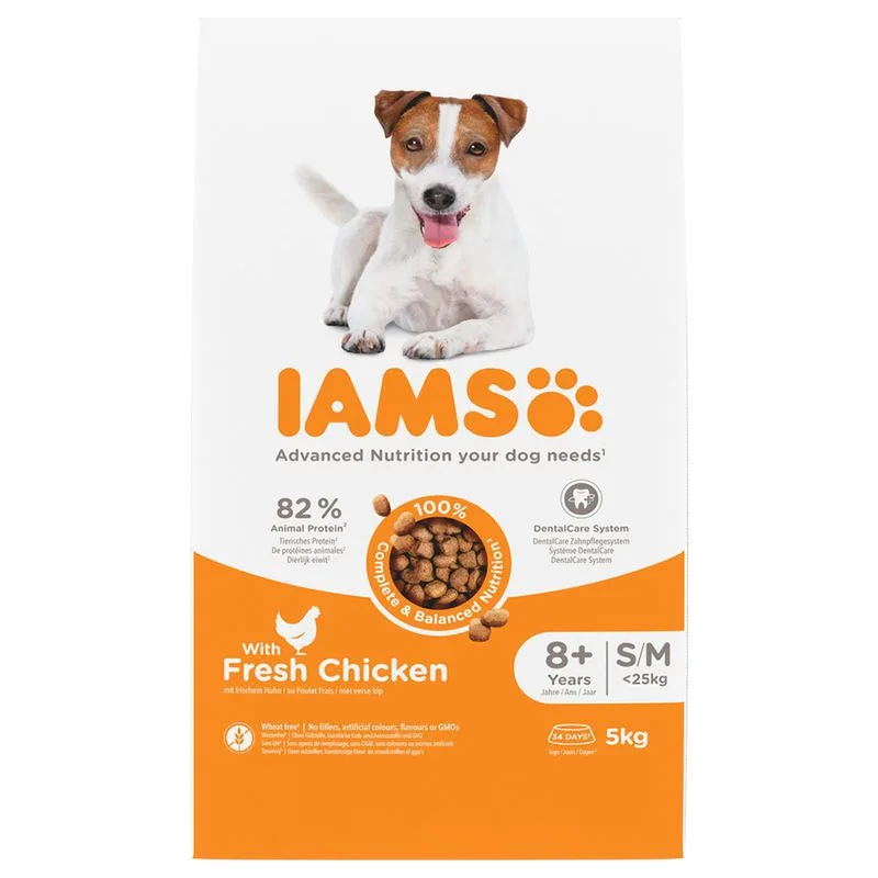 IAMS Advanced Nutrition Senior Small & Medium 8+ Pollo Crocchette per cane (5 kg)