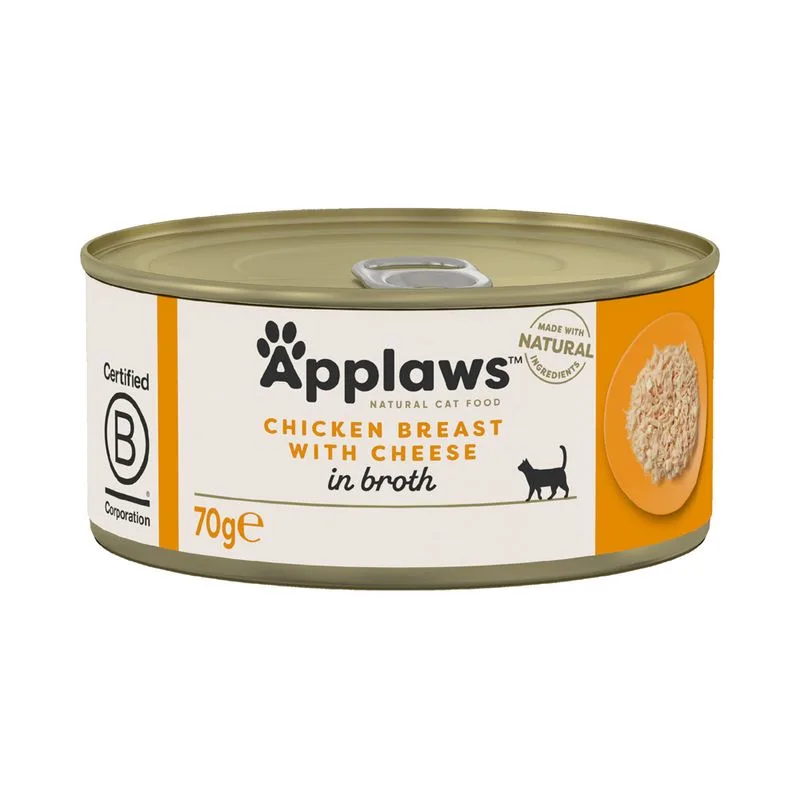 Applaws in Brodo 12 x 70 g (Petto di Pollo con Formaggio)