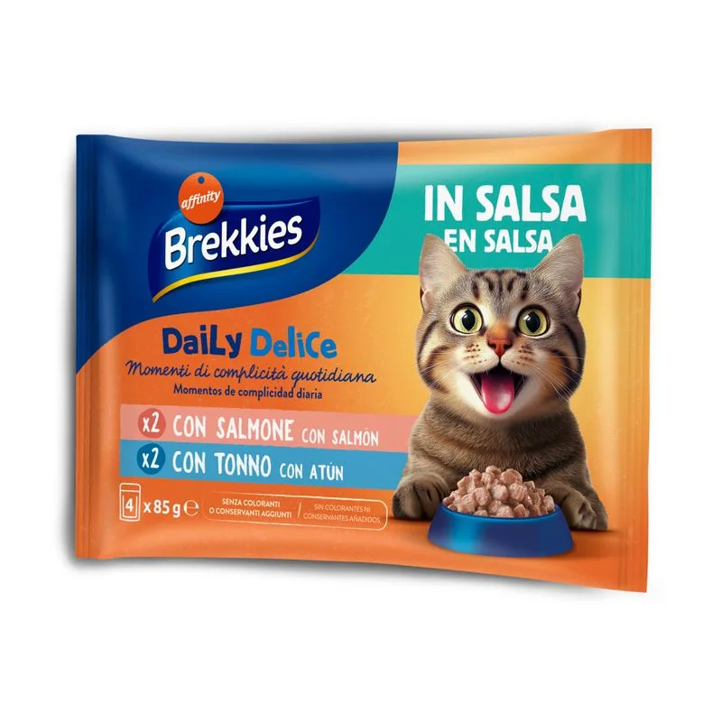 Brekkies Daily Delice 12 x 85 g (Pollo & Tacchino in Salsa)