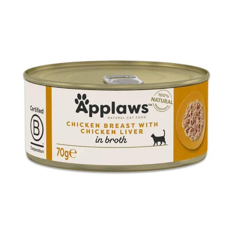 Applaws in Brodo 6 x 70 g (Petto di Pollo con Fegato di pollo)