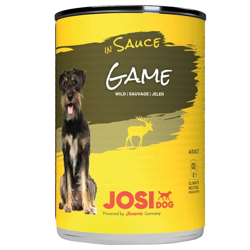 JosiDog in Salsa 12 x 415 g Alimento umido per cani (Selvaggina)