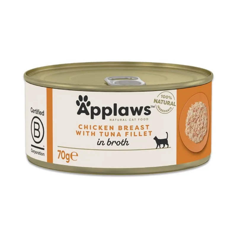 Applaws in Brodo 6 x 70 g (Petto di Pollo con Tonno)