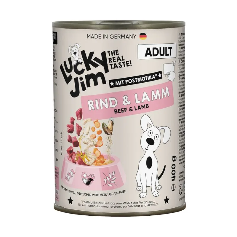 Lucky Jim Adult 6 x 400 g (Manzo & Agnello)