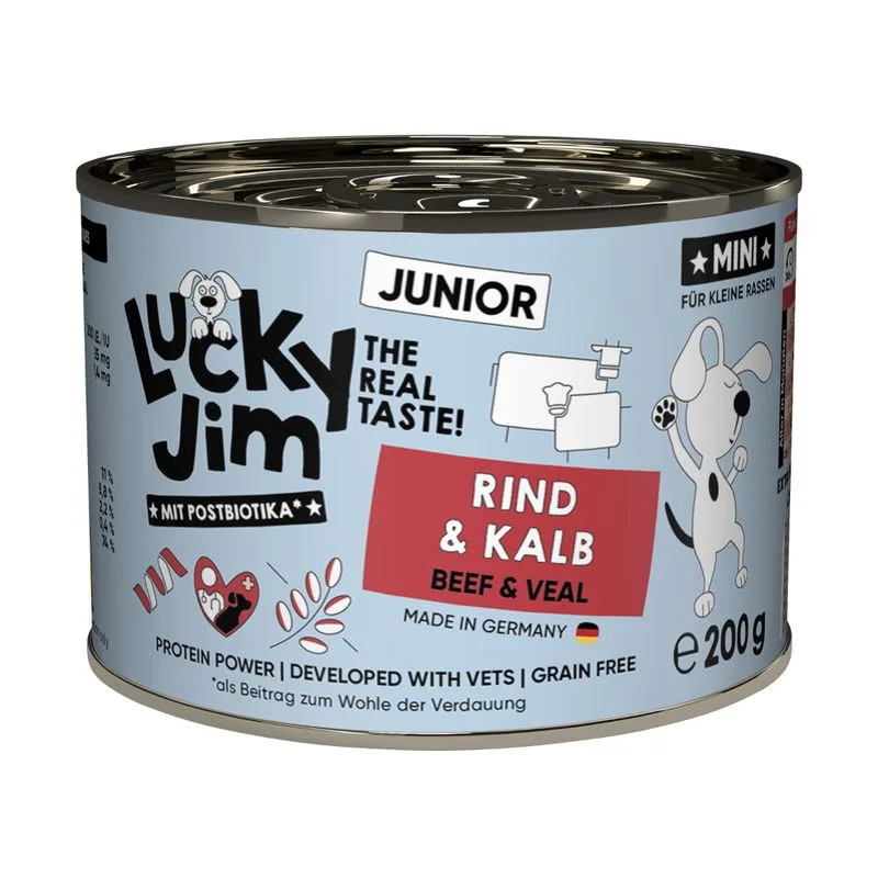 Lucky Jim MINI Junior 6 x 200 g (Manzo & Vitello)