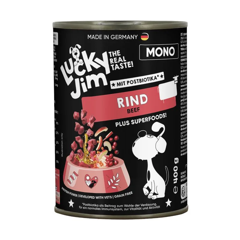 Lucky Jim Mono 24 x 400 g (Manzo)