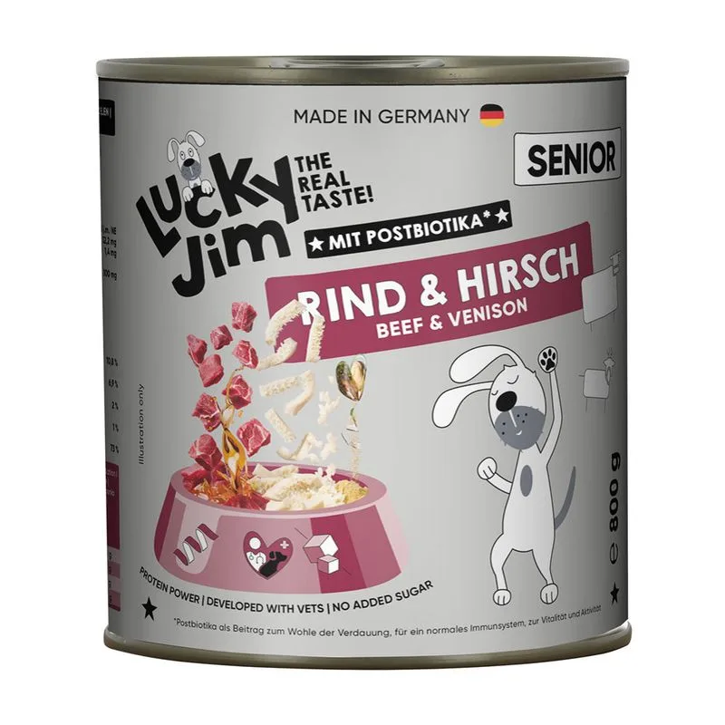 Lucky Jim Senior 24 x 800 g (Manzo & Cervo)