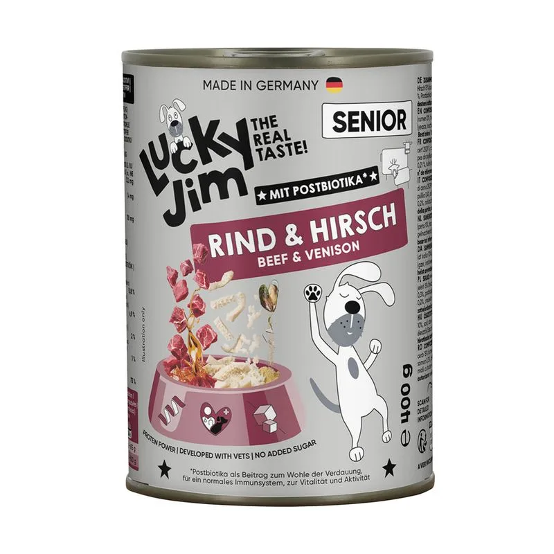 Lucky Jim Senior 6 x 400 g (Manzo & Cervo)