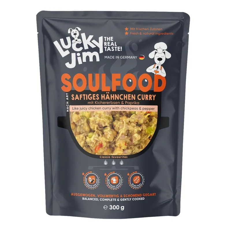 Lucky Jim Soulfood 6 x 300 g (Pollo al Curry)