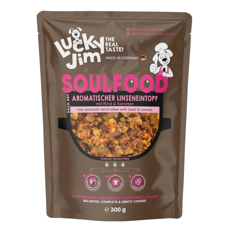 Lucky Jim Soulfood 6 x 300 g (Stufato di Lenticchie)