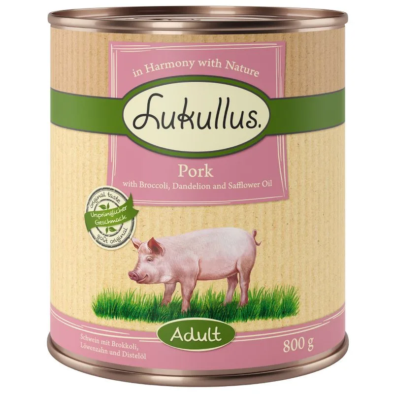 Lukullus Adult senza cereali 6 x 800 g (Maiale & Broccoli)