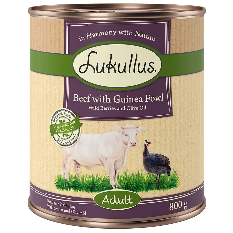 Lukullus Adult senza cereali 6 x 800 g (NOVITÀ: Manzo & Faraona)