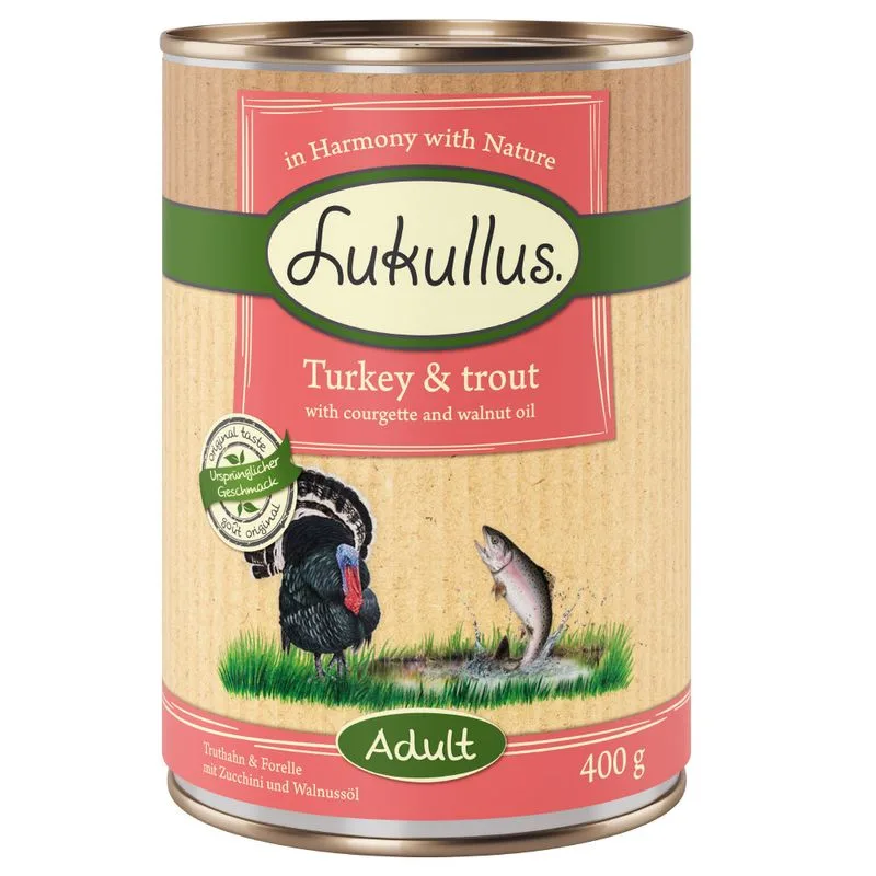 Lukullus Adult senza cereali 6 x 400 g (Tacchino & Trota)