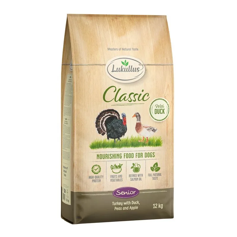 Lukullus Classic Senior Tacchino & Anatra (Set %: 2 x 12 kg Nuova ricetta)