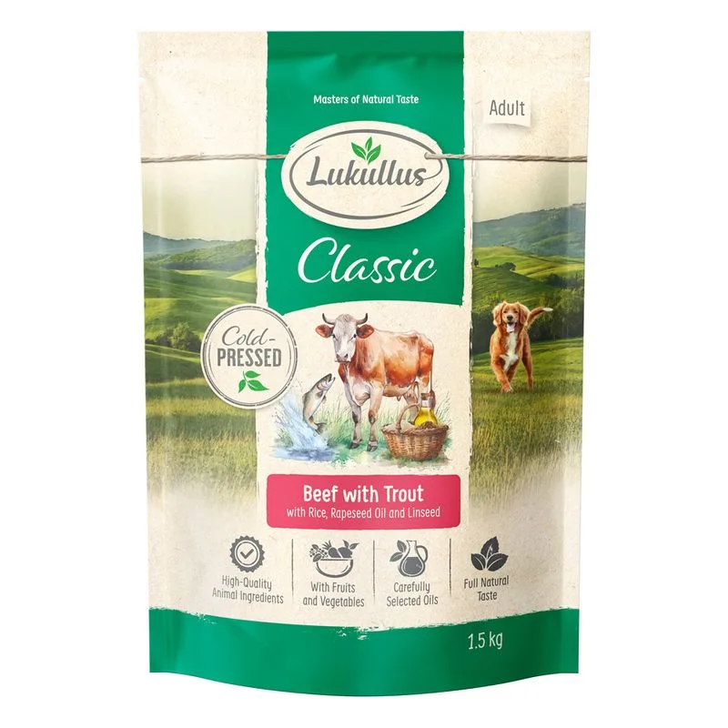 Lukullus Manzo Charolais & Trota (Set %: 4 x 1,5 kg Nuova ricetta)