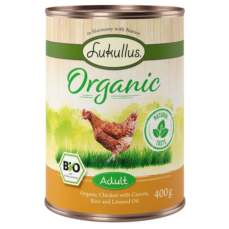 Lukullus Organic Adult Pollo con Carote (gluten-free) (6 x 400 g)