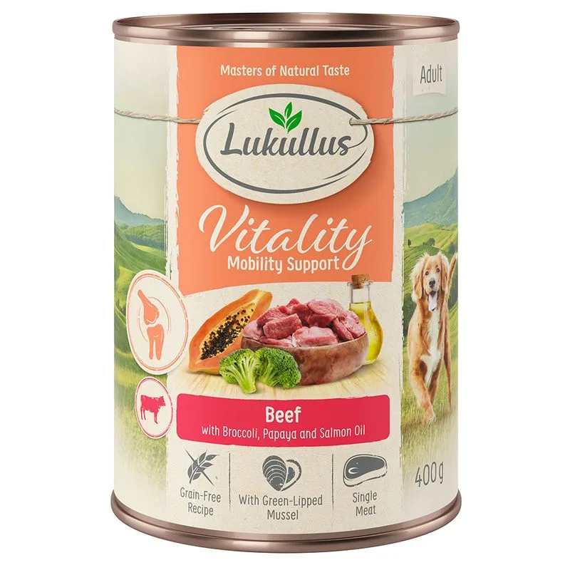 Lukullus Vitality 24 x 400 g (Mobility Support - Manzo)