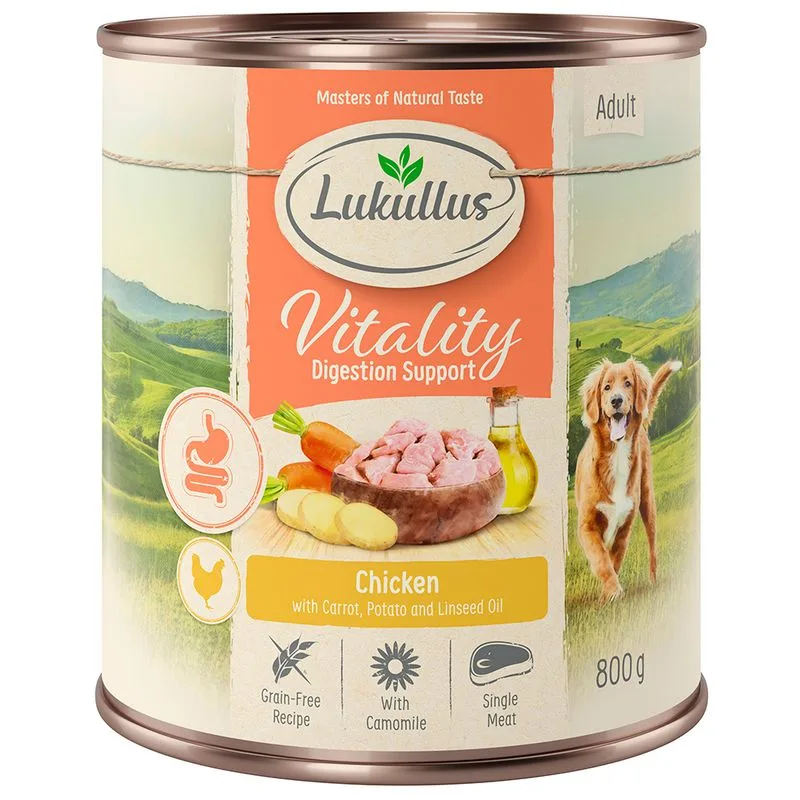 Lukullus Vitality Digestion Support Pollo - senza cereali (6 x 800 g)