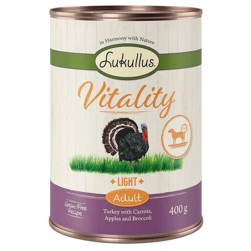 Lukullus Vitality Light Tacchino umido senza cereali cane (6 x 400 g)