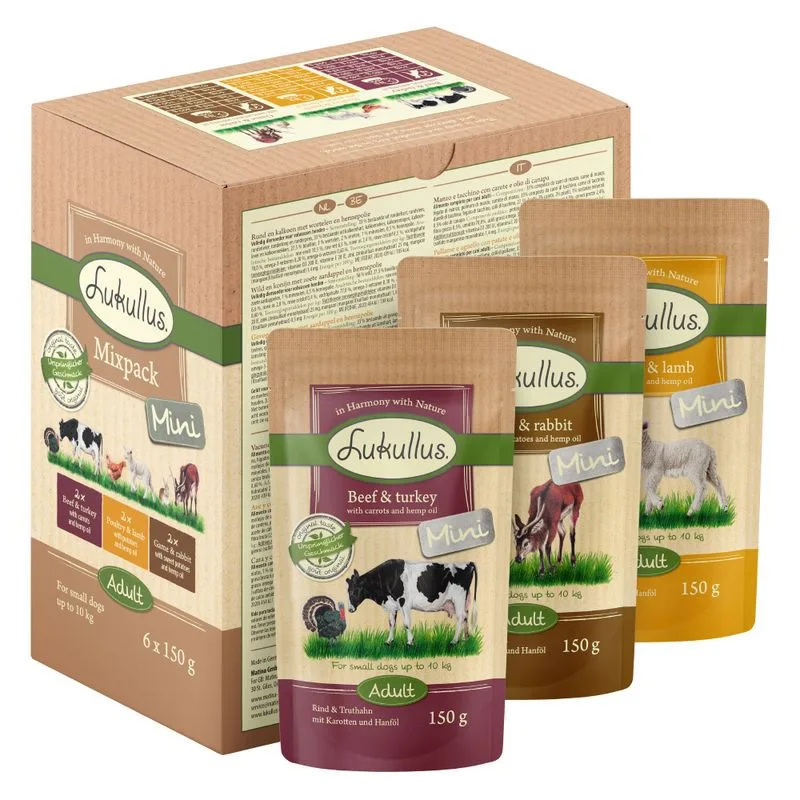 Multipack risparmio! Lukullus Naturale Adult Mini senza cereali 48 x 150 g