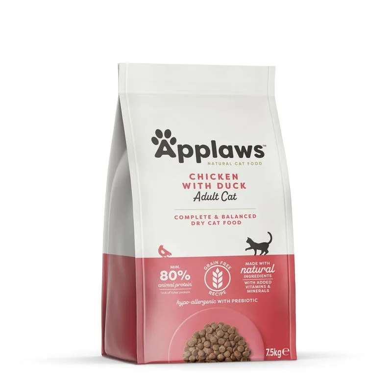 Multipack risparmio! 2 x 6 kg o 7,5 kg Applaws (2 x 7,5 kg Adult Pollo & Anatra)