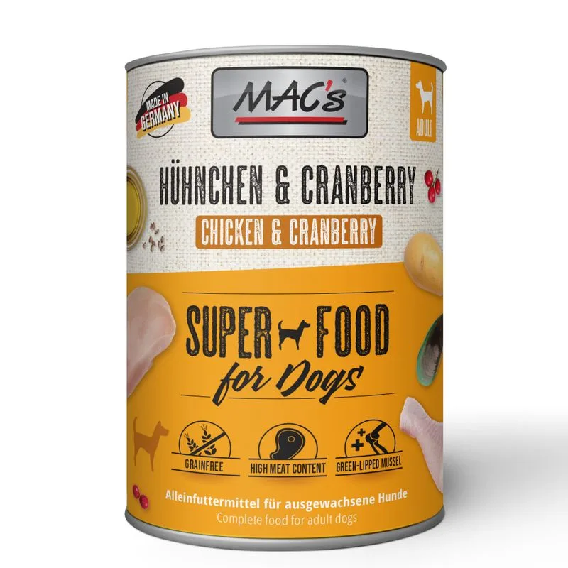 MAC's Adult 12 x 400 g (Pollo & Mirtilli rossi)