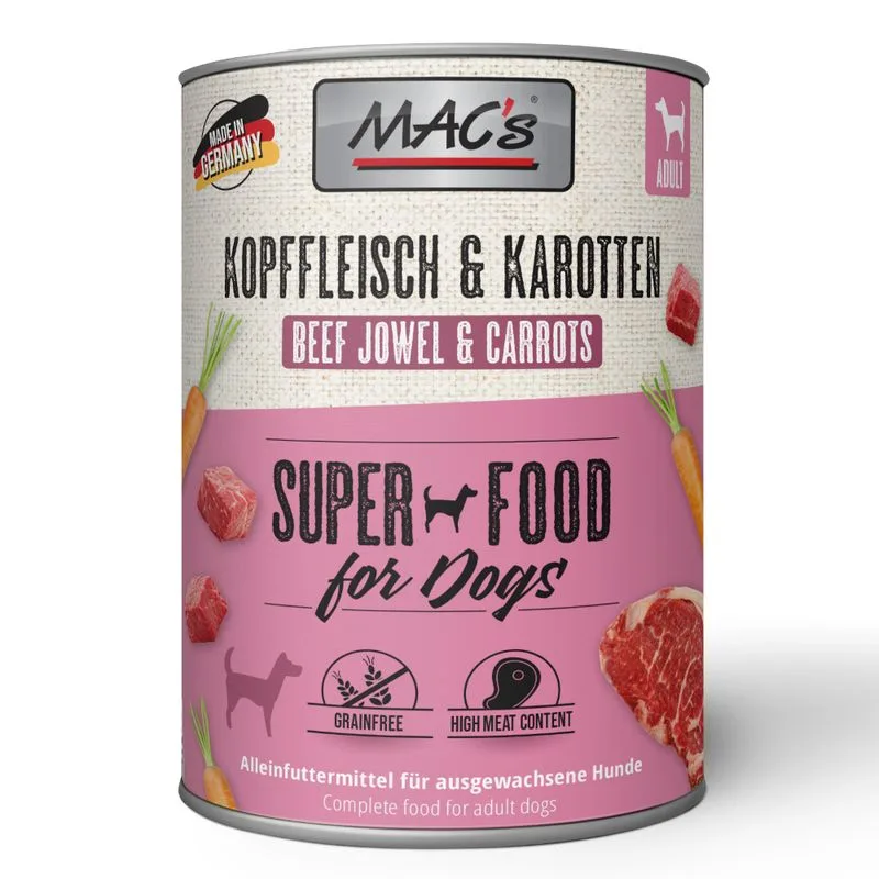 MAC's Adult 12 x 800 g (Guanciale di manzo & Carote)