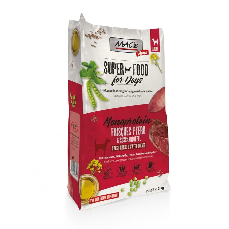 MAC's Mono Cavallo Crocchette per cani (3 kg)