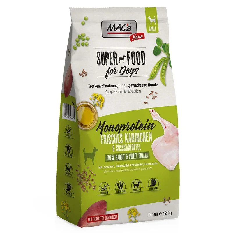 MAC's Mono Coniglio Crocchette per cani (Set %: 2 x 12 kg)