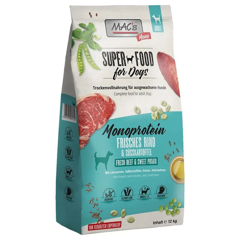 MAC's Mono Manzo Crocchette per cani (Set %: 2 x 12 kg)