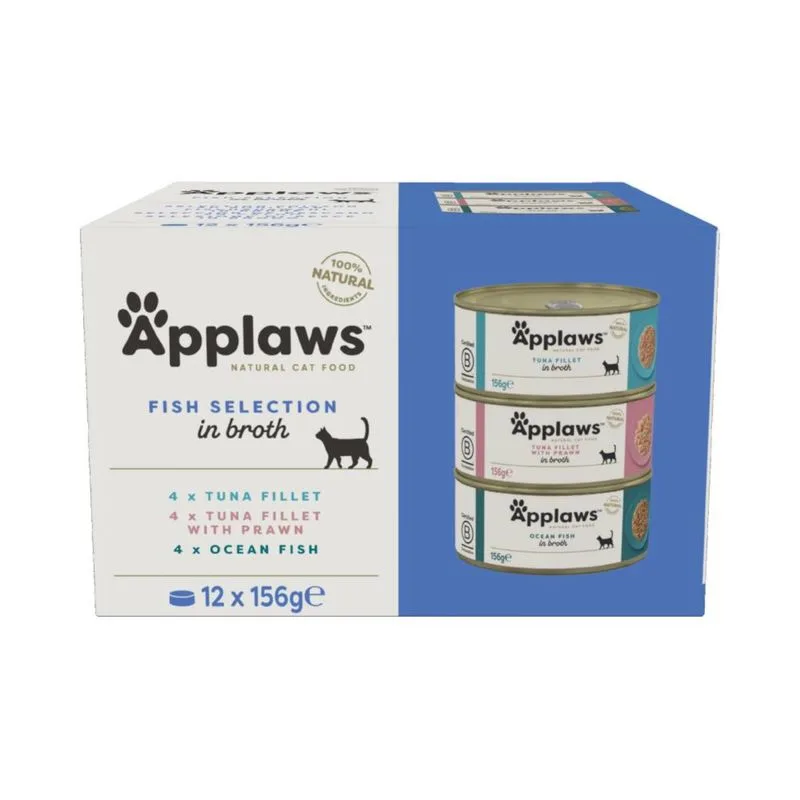 Set prova! Applaws 12 x 156 g (Selezione di Pesce in Brodo)