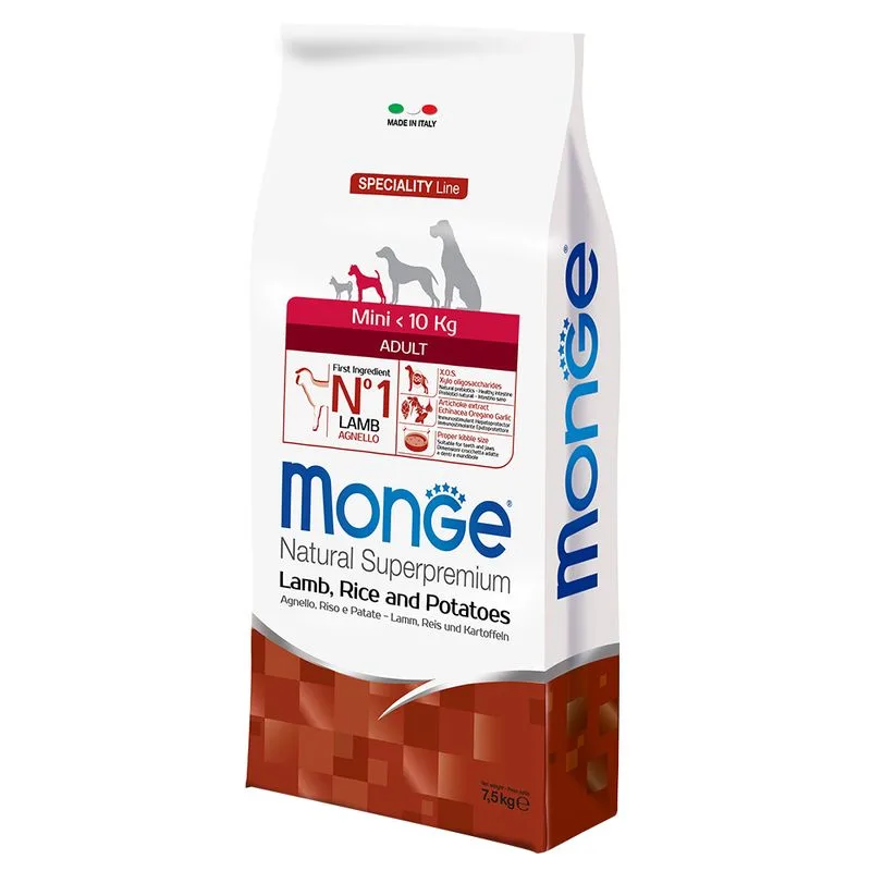 Monge Superpemium Adult Mini Agnello, Riso & Patate