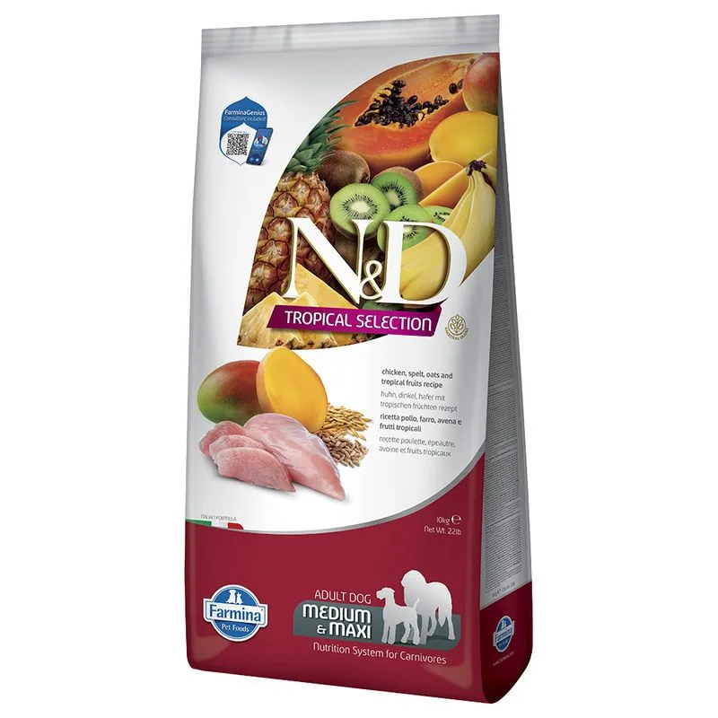 Farmina N&D Dog Tropical Selection Medium/Maxi Pollo (Set %: 2 x 10 kg)