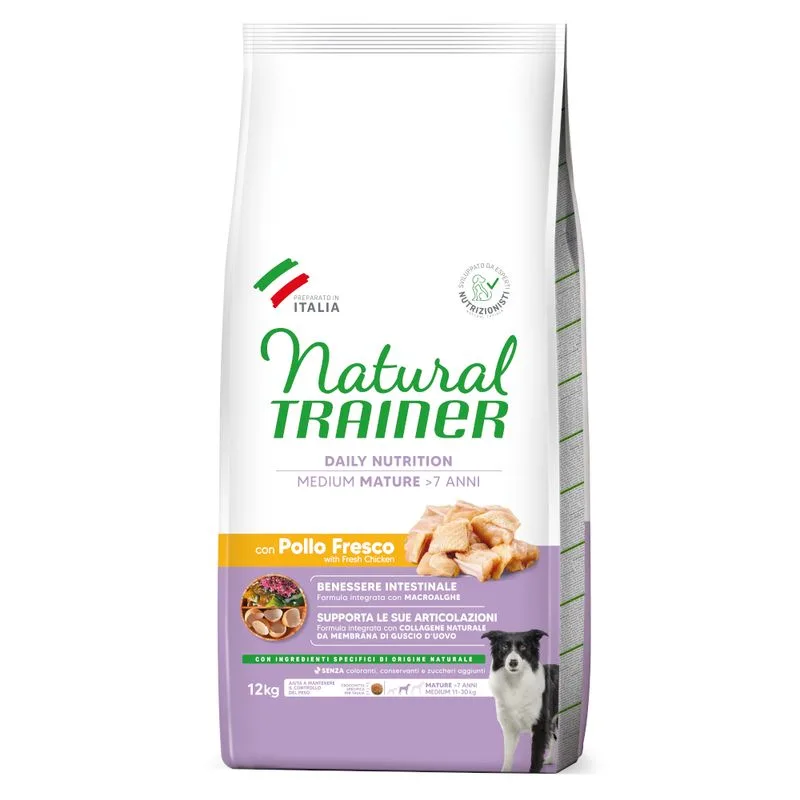 Multipack risparmio! 2 x 12 kg Natural Trainer Medium & Maxi (Medium Mature Pollo)