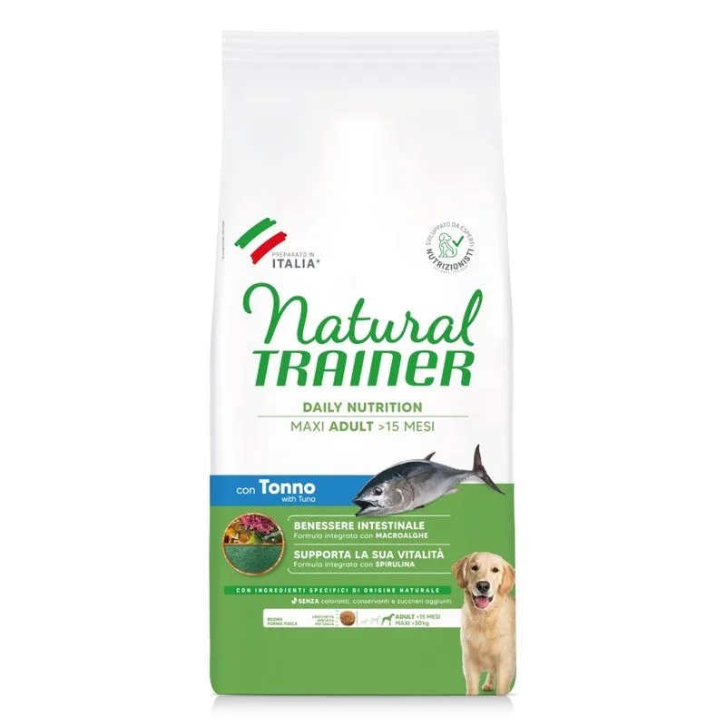 Natural Trainer Adult Maxi con Tonno Crocchette cane