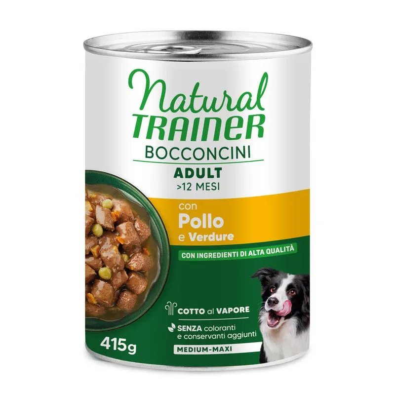 Natural Trainer Bocconcini Adult Medium & Maxi 415 g (Pollo)
