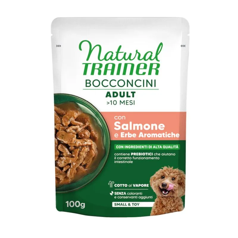 Natural Trainer Bocconcini Adult Small & Toy in Salsa (Set %: 24 x 100 g Salmone)