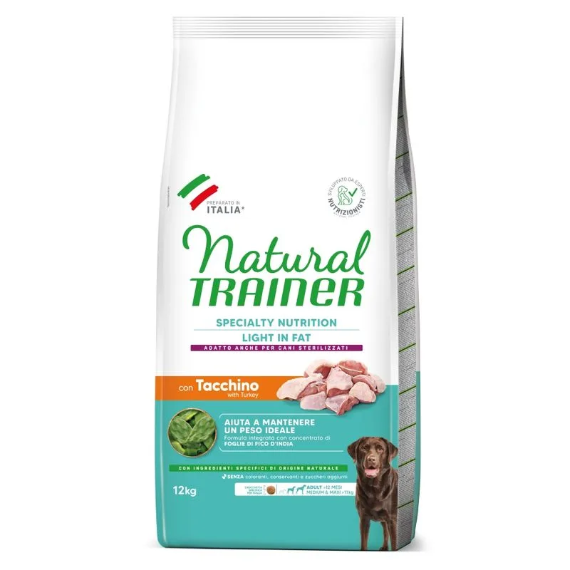 Natural Trainer Light in Fat Adult Medium & Maxi con Tacchino (Set %: 2 x 12 kg)