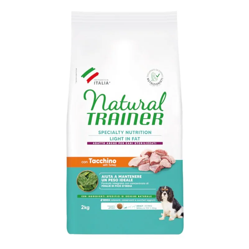 Natural Trainer Light in Fat Adult Small & Toy con Tacchino Crocchette cane (Set %: 3 x 2 kg)