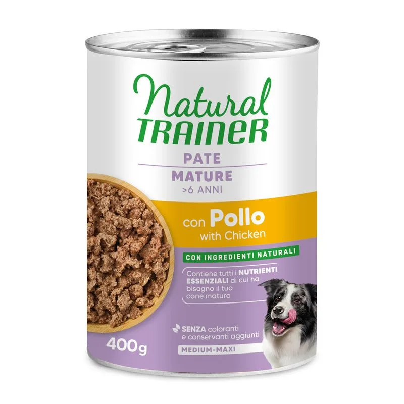 Natural Trainer Pate Medium & Maxi Mature con Pollo (Set %: 12 x 400 g)