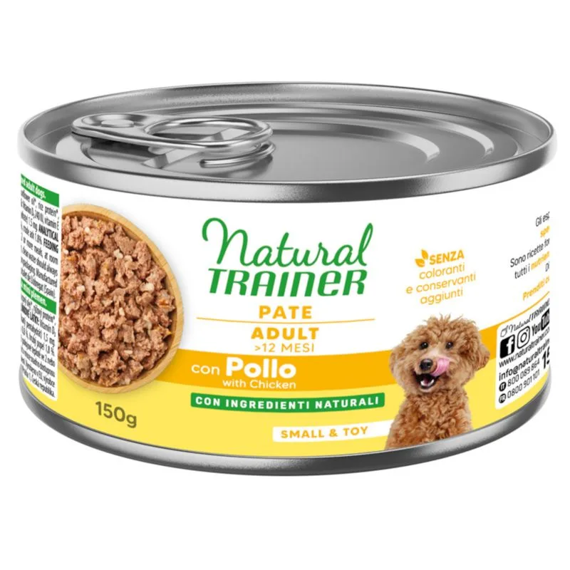 Natural Trainer Pate Small & Toy Adult 6 x 150 g (con Pollo)