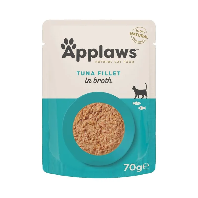 Set prova! Applaws Cat Natural in Brodo 48 x 70 g (Filetto di Tonno)