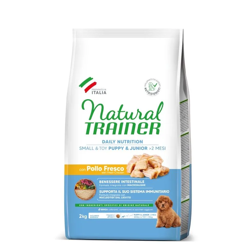 Natural Trainer Puppy & Junior Small & Toy con Pollo fresco (Set %: 3 x 2 kg)