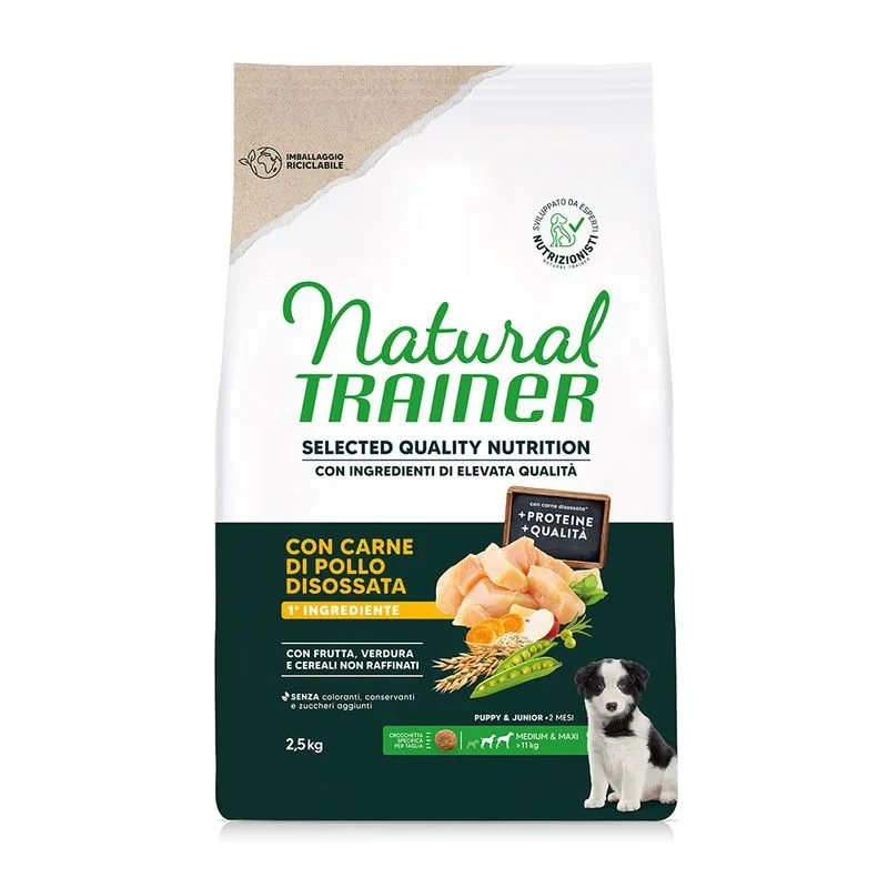 Natural Trainer Selected Quality Nutrition Puppy Medium & Maxi Pollo (Set %: 2 x 2,5 kg)