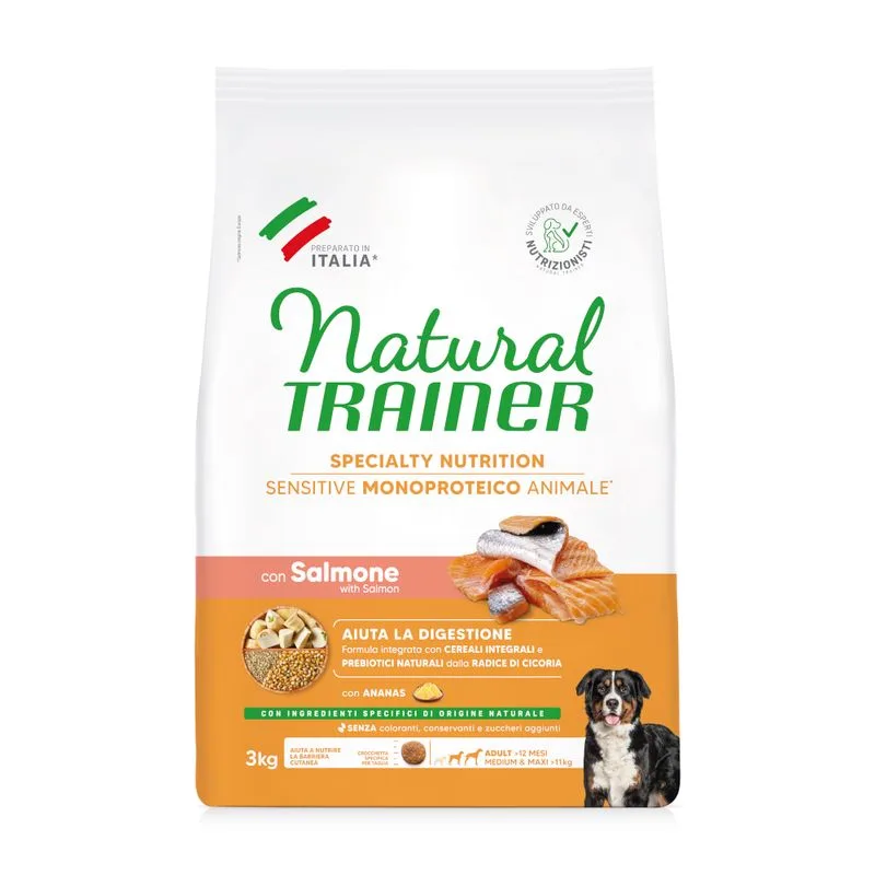 Natural Trainer Sensitive Adult Medium & Maxi Salmone (Set %: 2 x 3 kg)