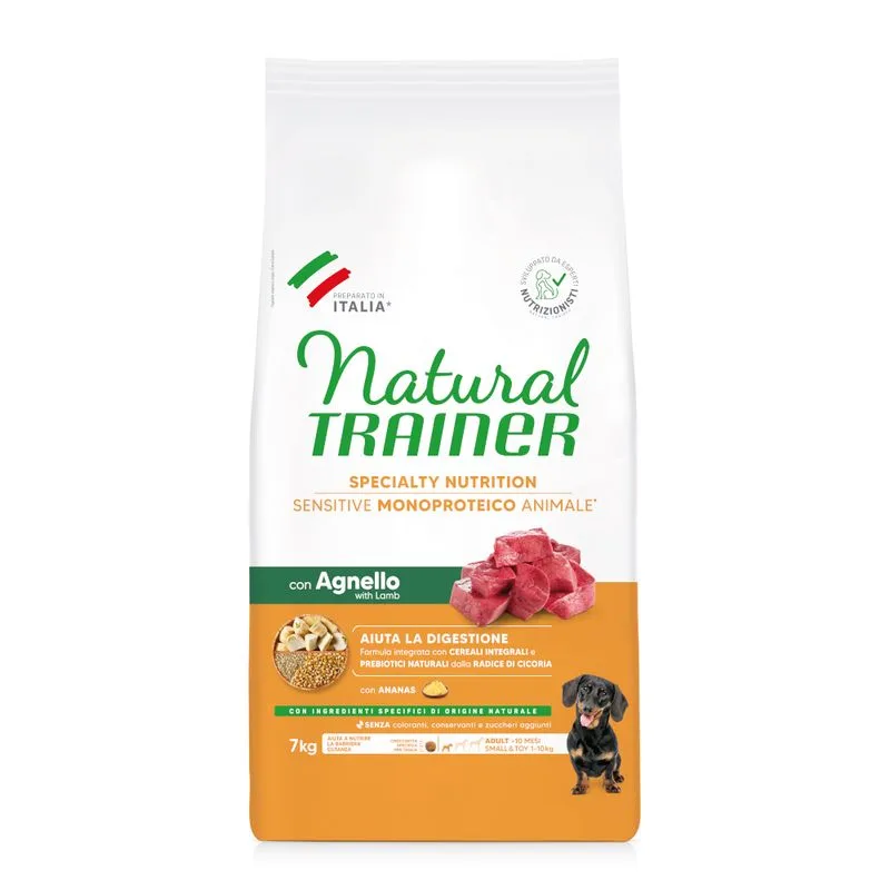 Natural Trainer Sensitive Adult Small & Toy con Agnello (Set %: 2 x 7 kg)