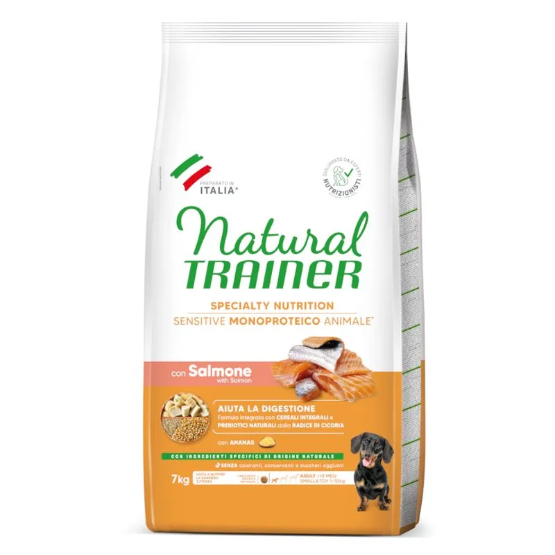 Natural Trainer Sensitive Adult Small & Toy con Salmone (Set %: 2 x 7 kg)