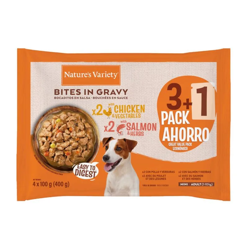 Nature's Variety Bites in Salsa Mini Adult 8 x 100 g