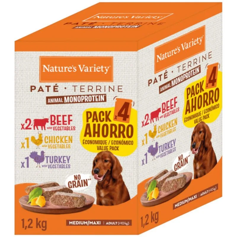 Nature's Variety Paté No Grain Adult Medium/Maxi 8 x 300 g