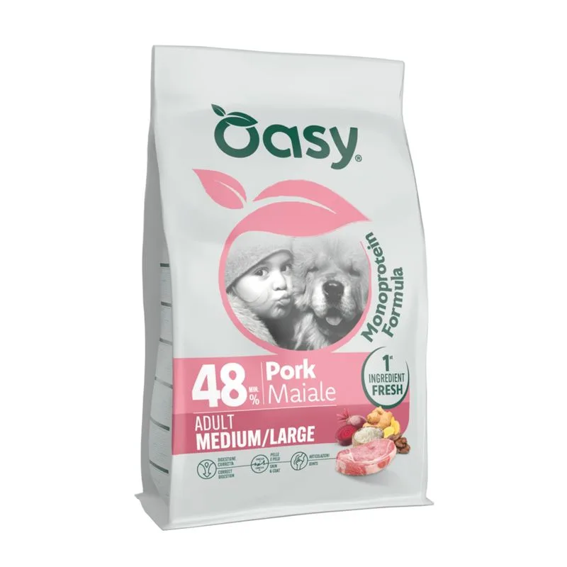 Oasy Adult Medium/Large Maiale (Set %: 2 x 10 kg)
